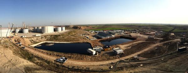 Construction of a complex for the disposal of oil-containing industrial waste from fields